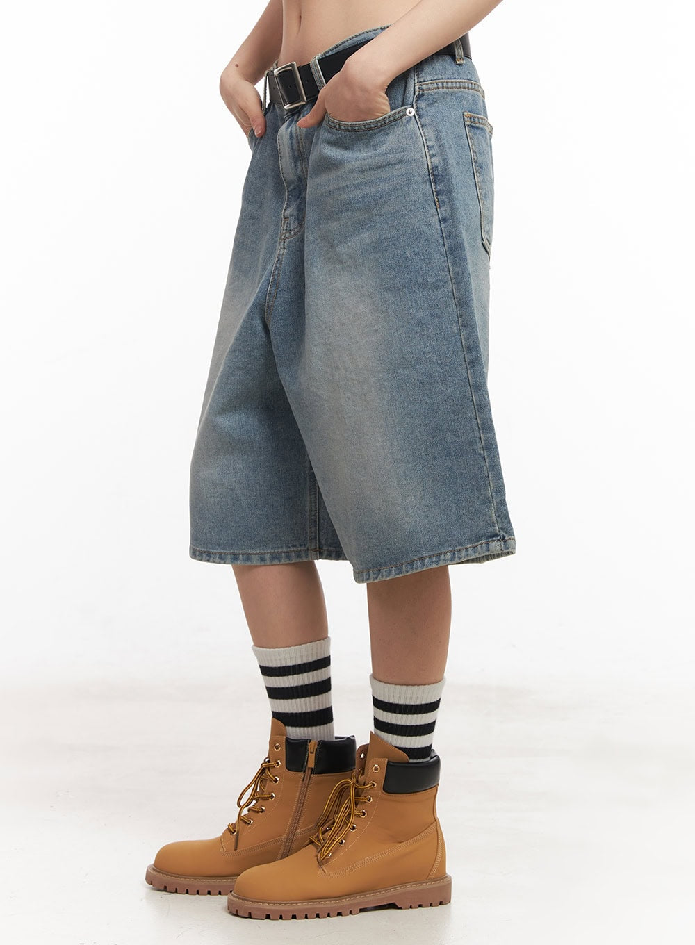 Washed Baggy Jorts IY529