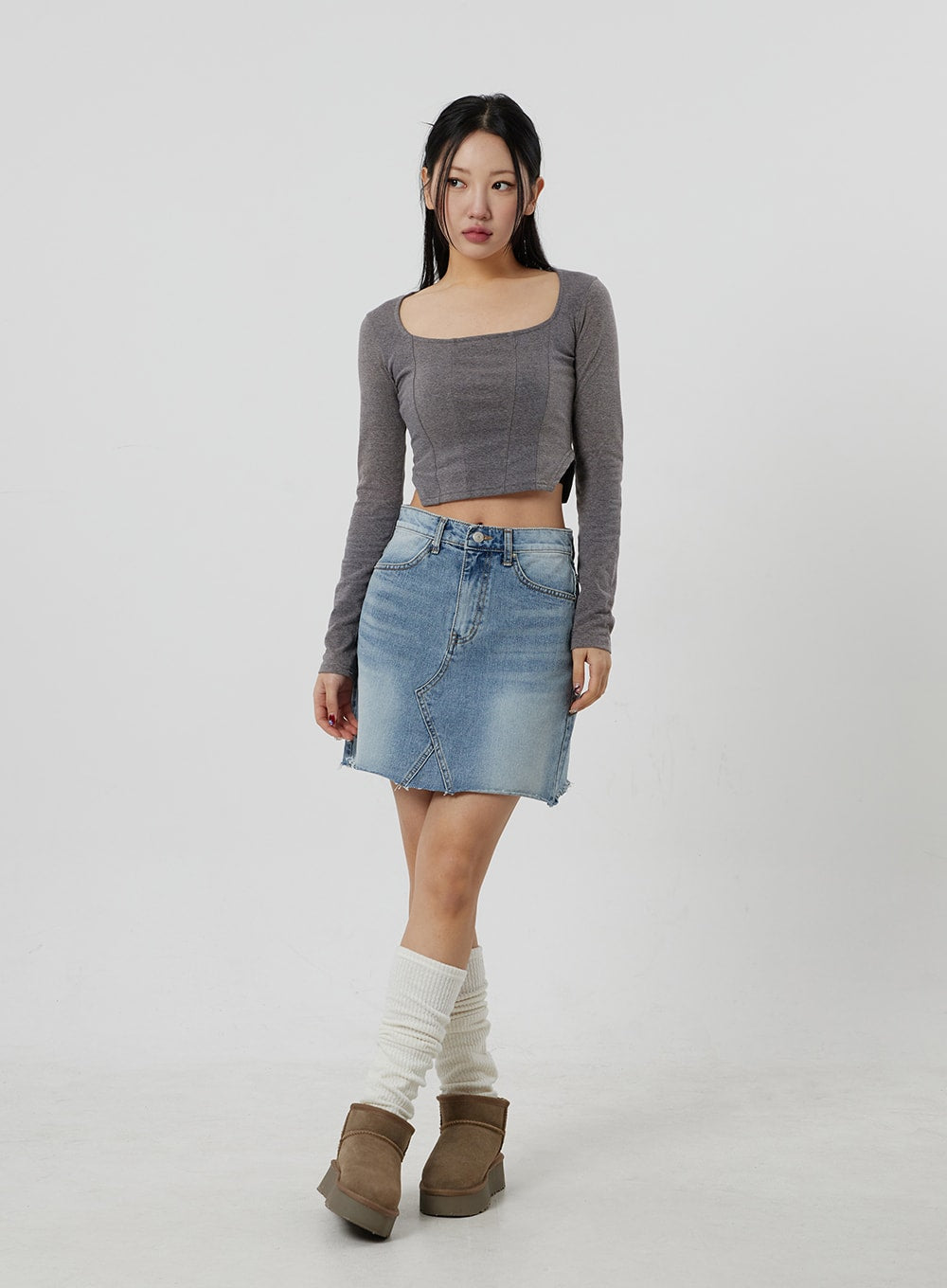 Denim Mini Skirt CF302
