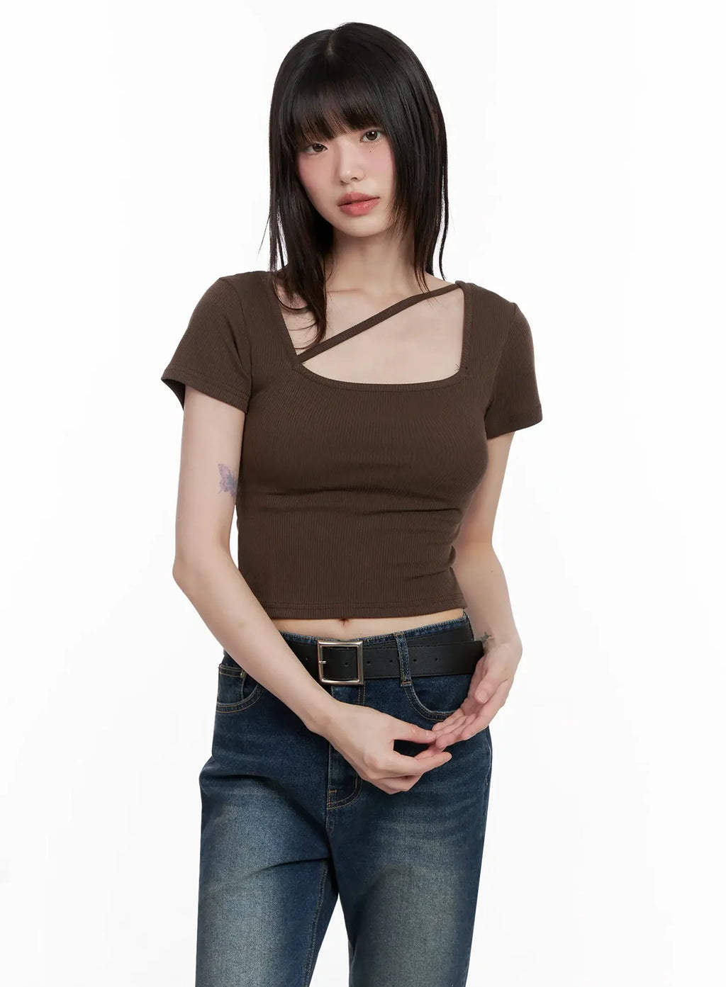 Strappy Square Neck Crop Top IL531