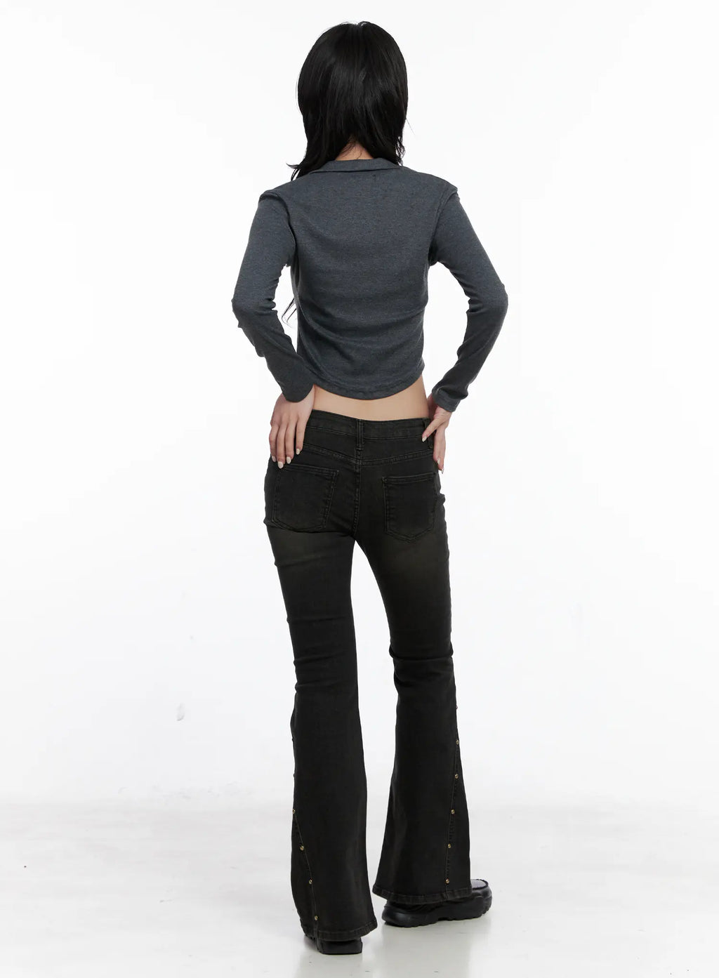 Milan Studded Flare Jeans CS512