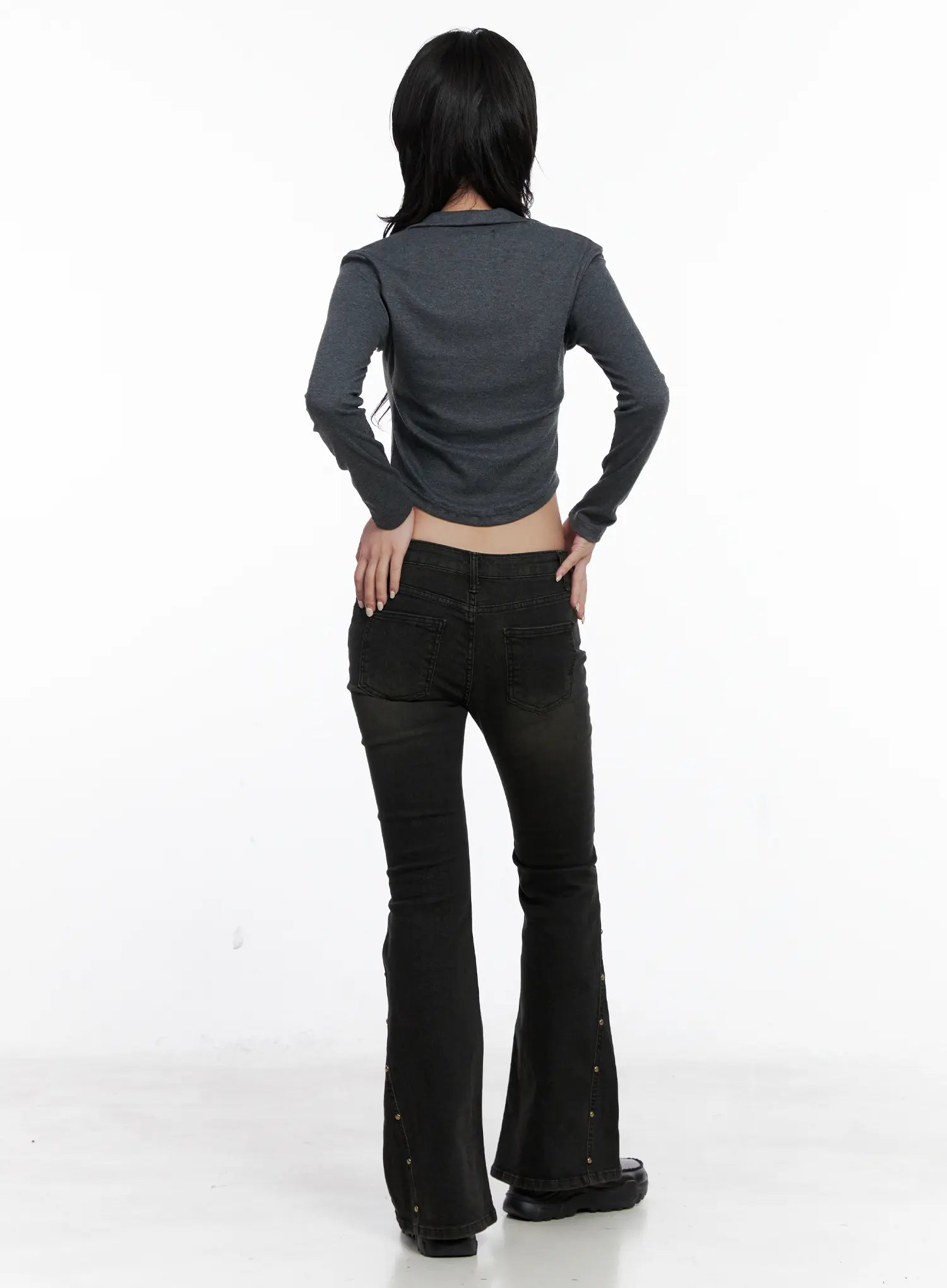 Milan Studded Flare Jeans CS512