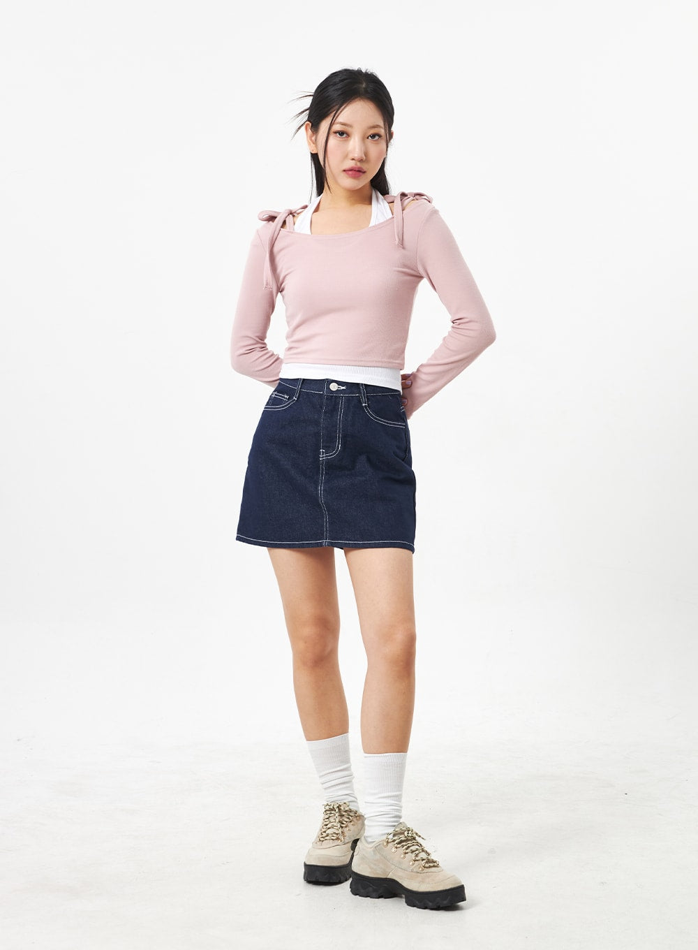 Ribbon Cropped Top CA306