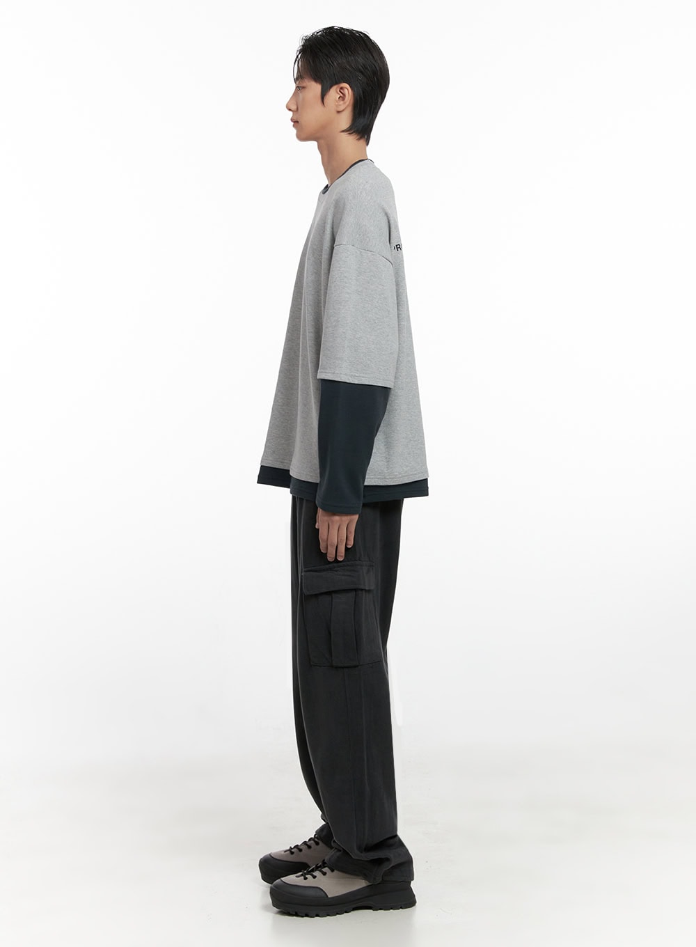 Men's Layered Long Sleeve Tee ID413