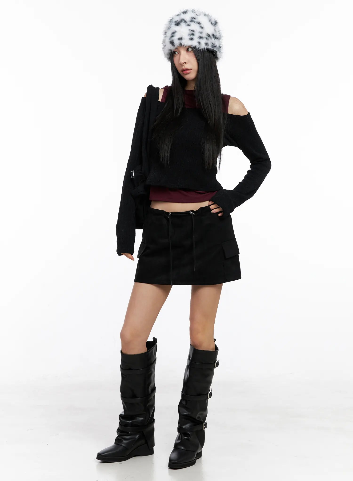 Off-Shoulder Crop Top CC1109