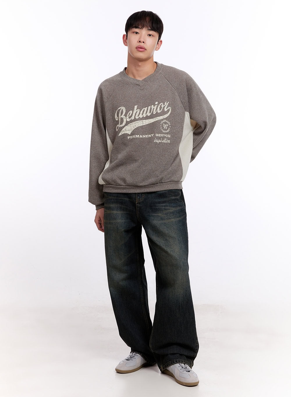 Men's Washed Relaxed-Fit Jeans IM512