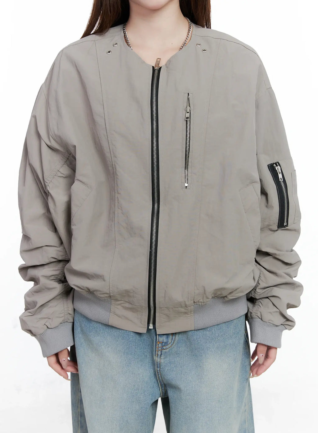 Casual Zip-Up Bomber Jacket CS501