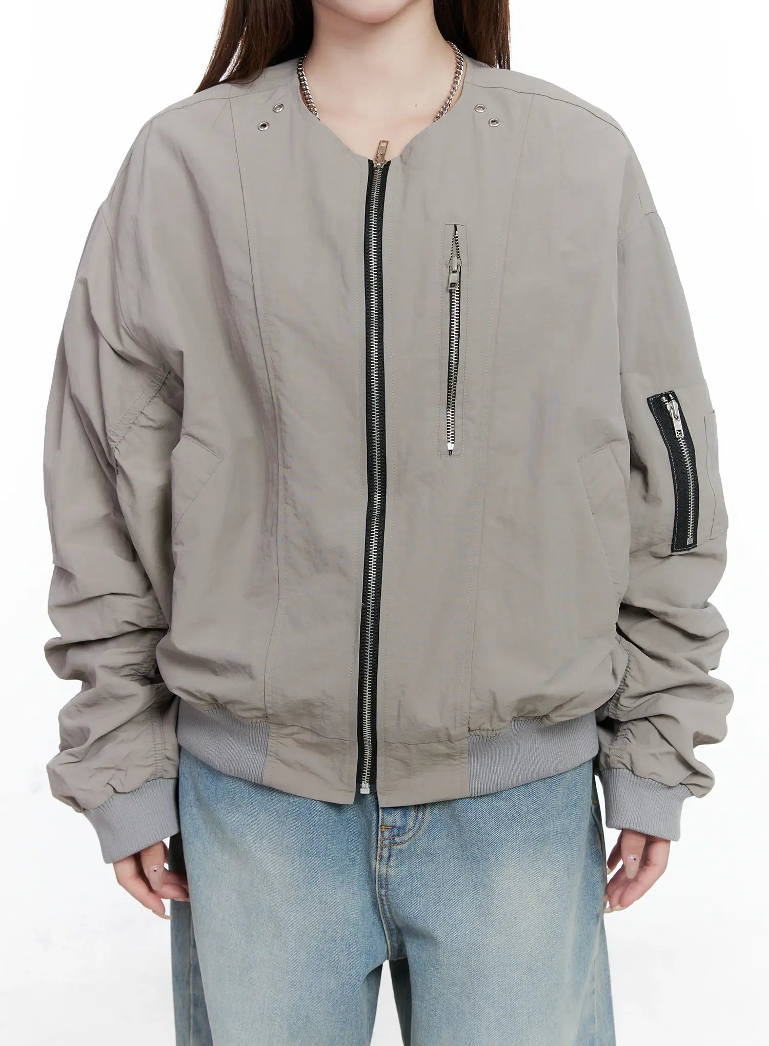 Casual Zip-Up Bomber Jacket CS501
