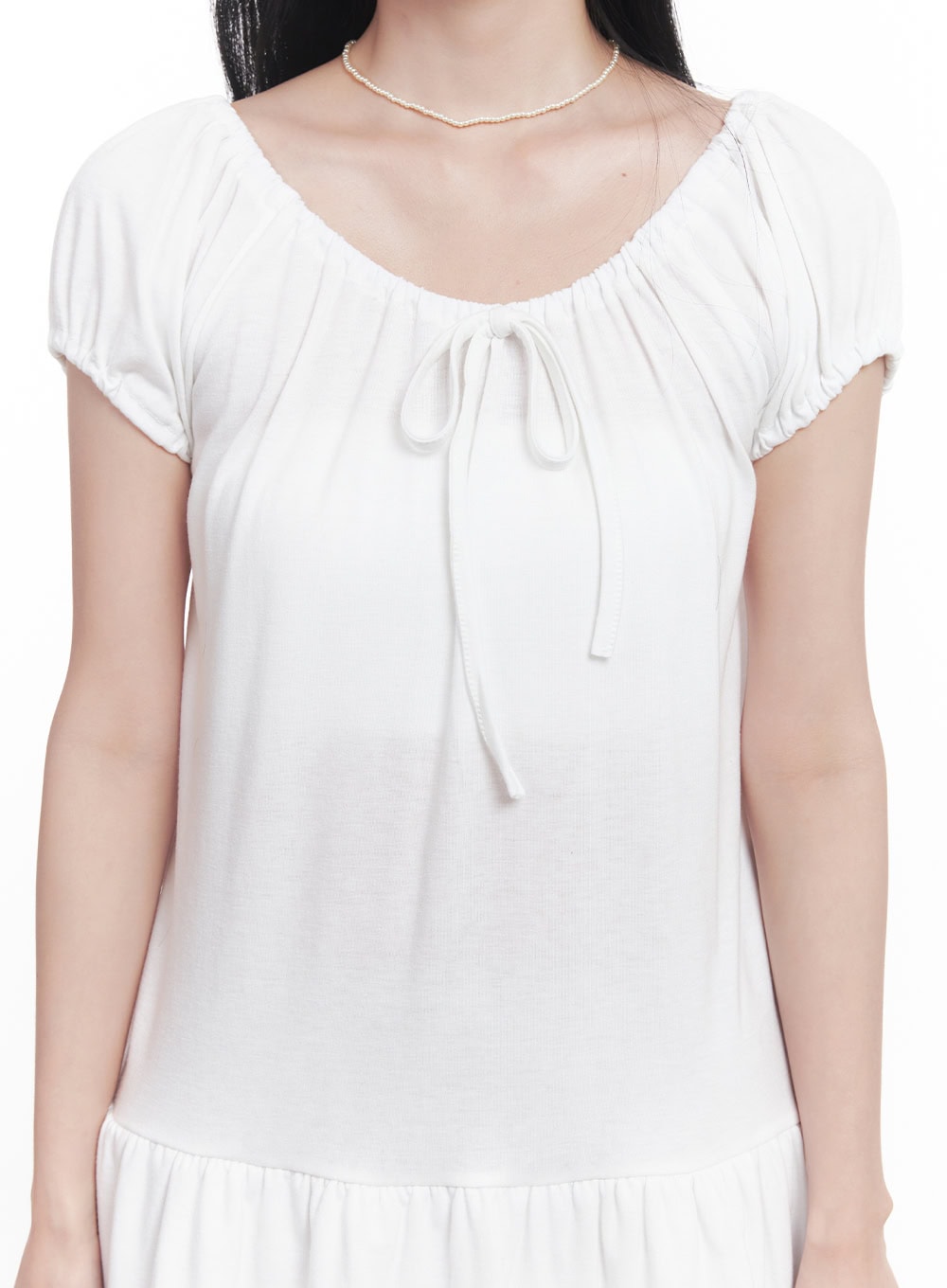 Ruffle Ribbon Mini Dress CY523