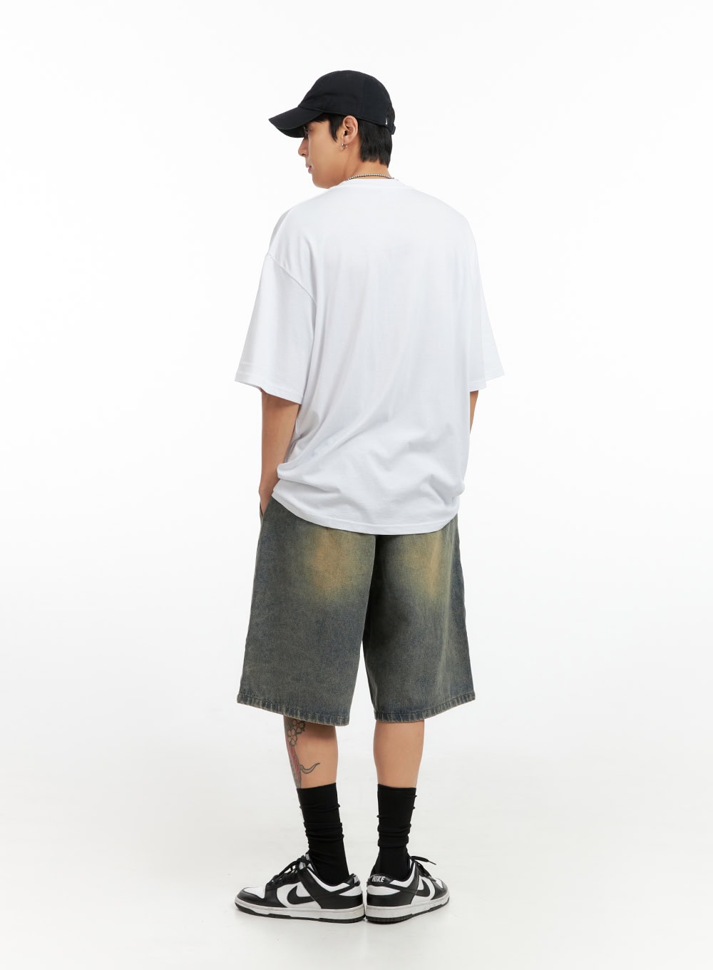 Men's Cotton Graphic Oversize T-Shirt (White) IG402