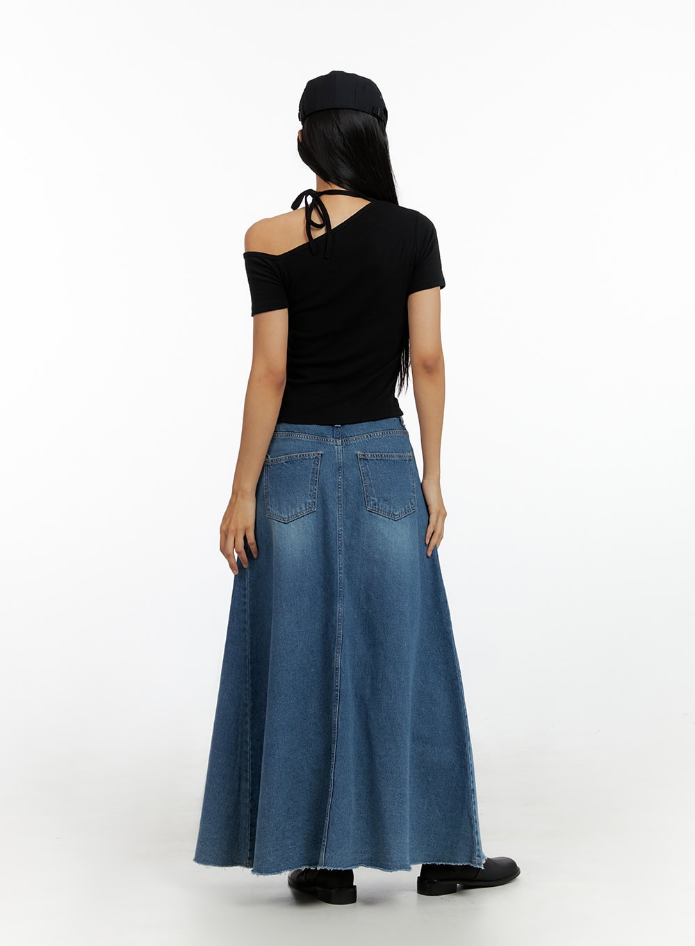 Maxi Flare Denim Skirt IL419