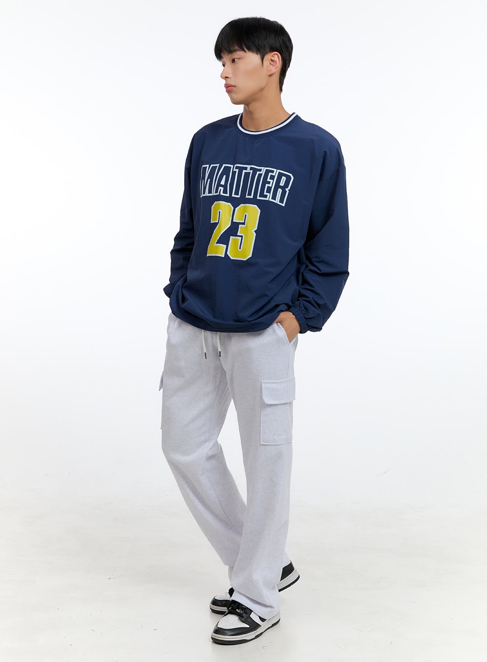 Men's Lettering Round Neck Sweatshirt IG421