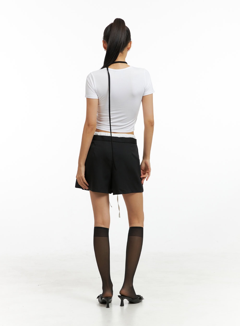 Pleated Bandeau Layered Mini Skort IG405