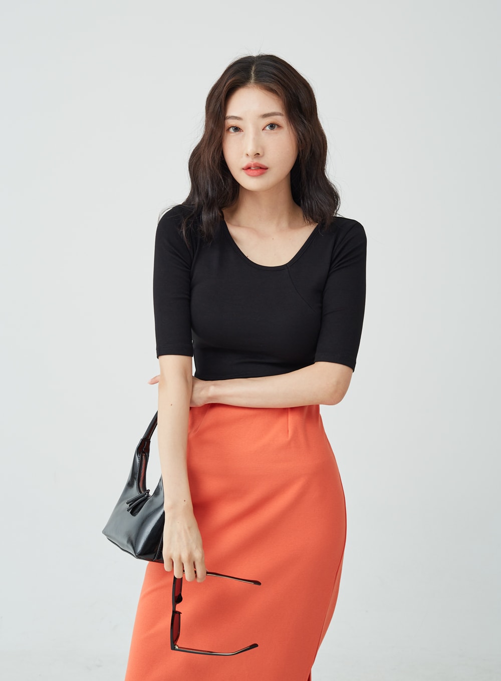 Side Slit H-Line Skirt IU26
