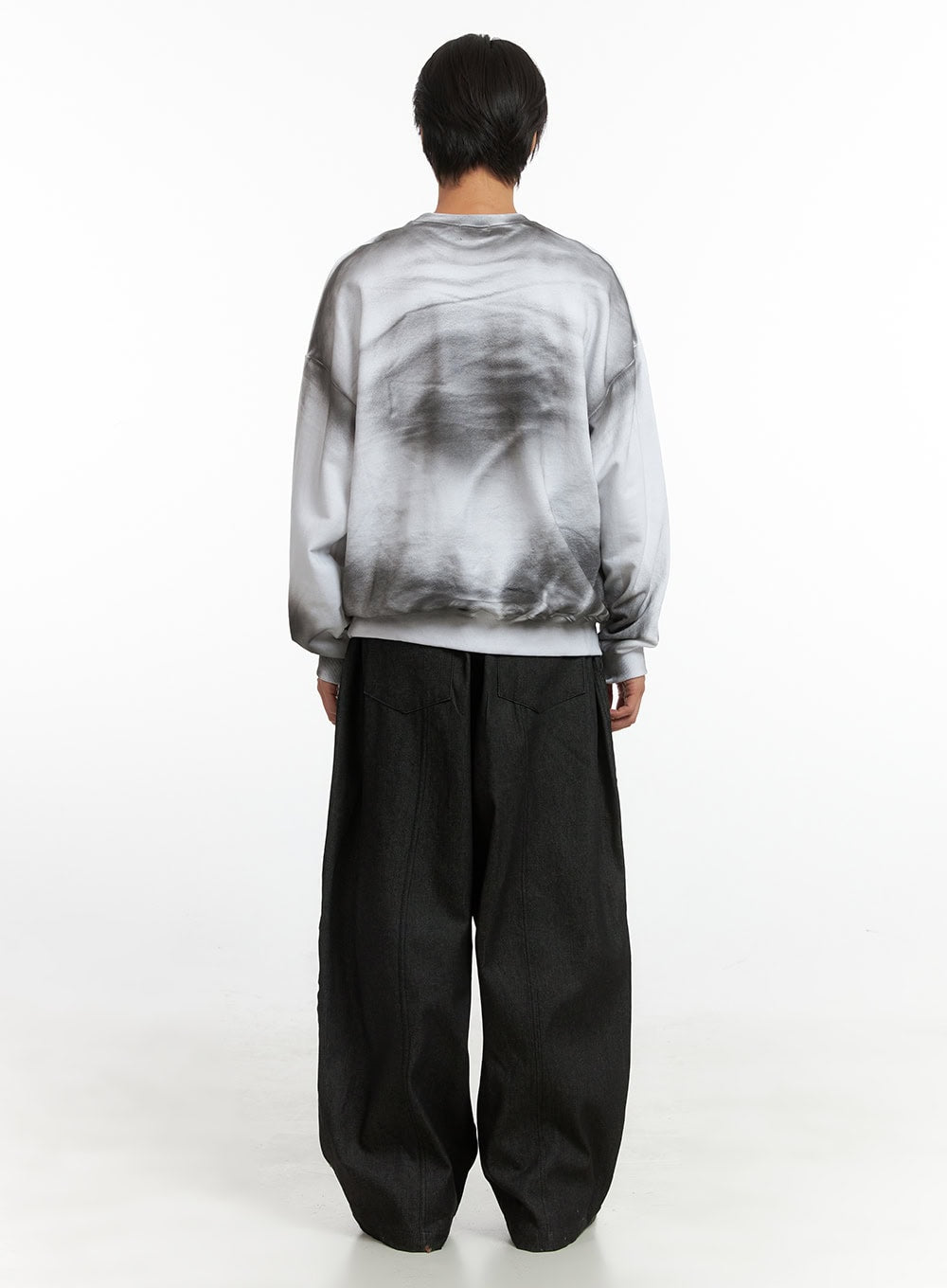 Men's Oversized Tie-Dye Graphic Sweatshirt IO402