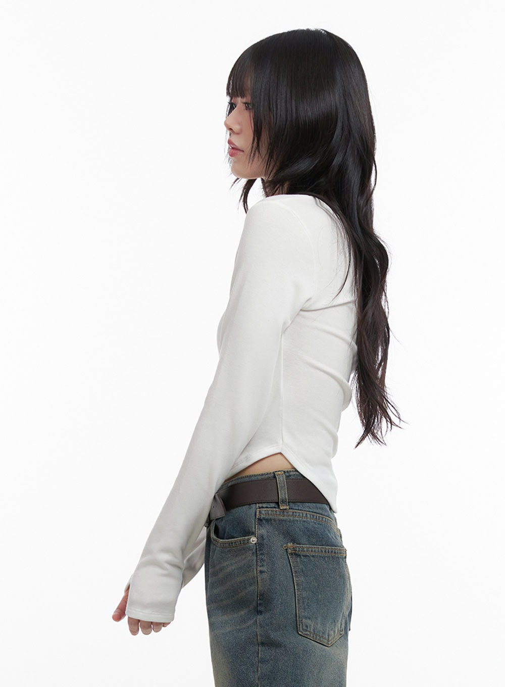 Square Neck Slim-Fit Crop Top ID402