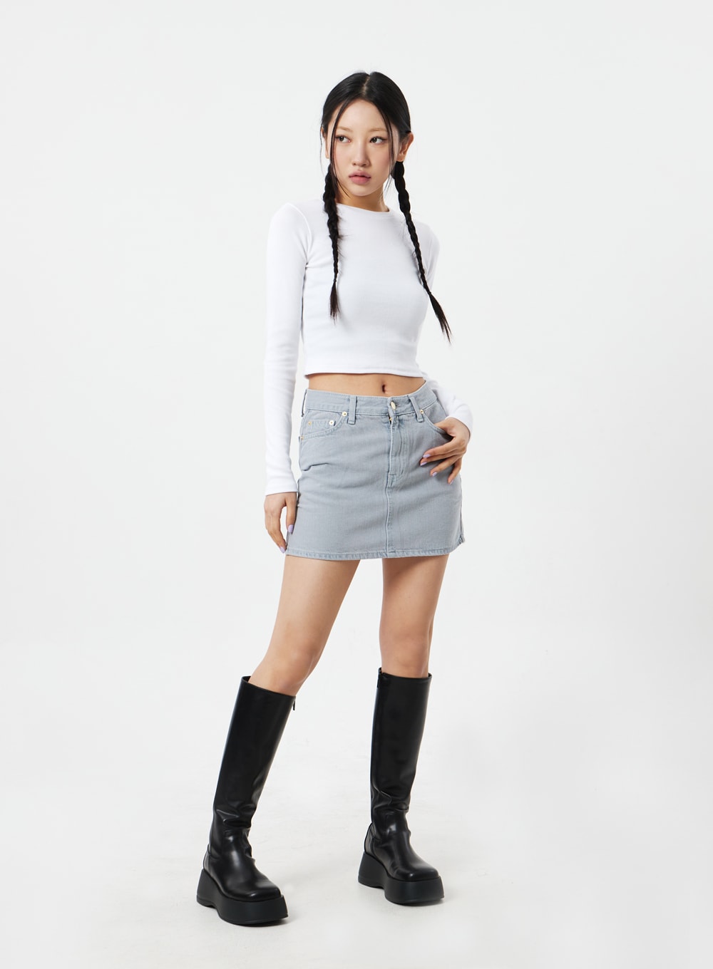 Long Sleeve Cropped Top CM324