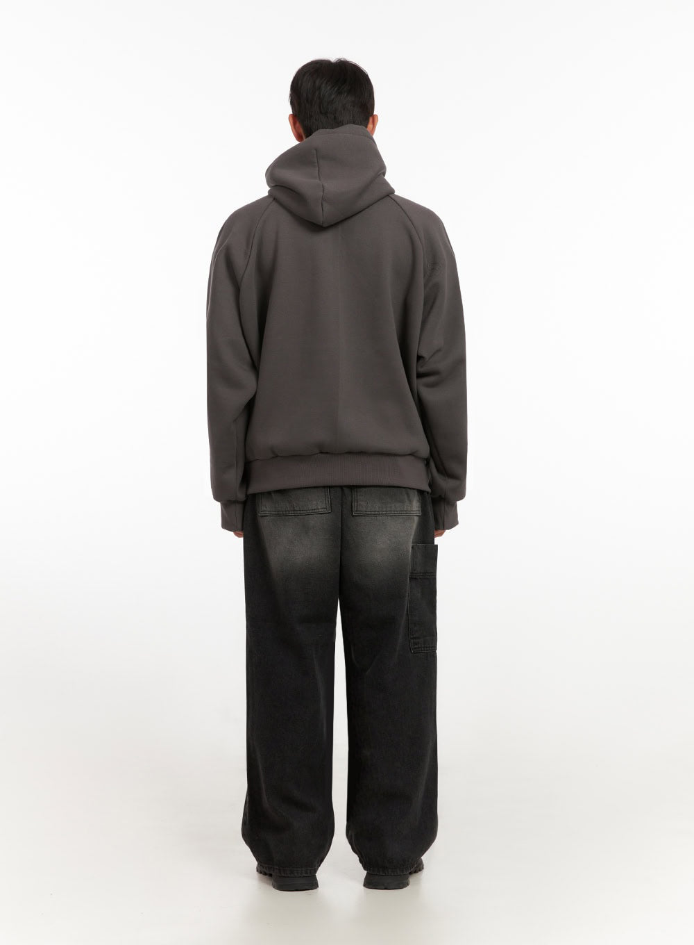 Men's Washed Pocketed Wide-Leg Jeans ID413