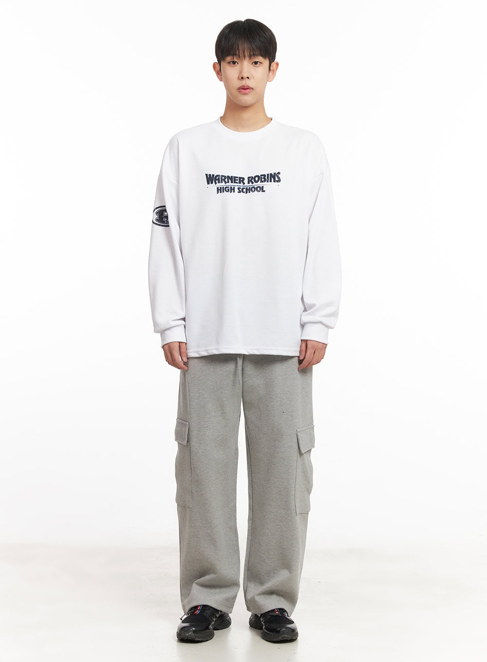 Men's Graphic Oversized Long Sleeve Tee IM517