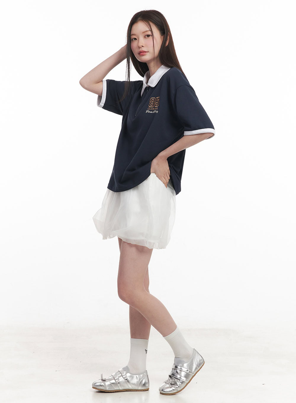 Sheer Cloud Bubble Mini Skirt IY513