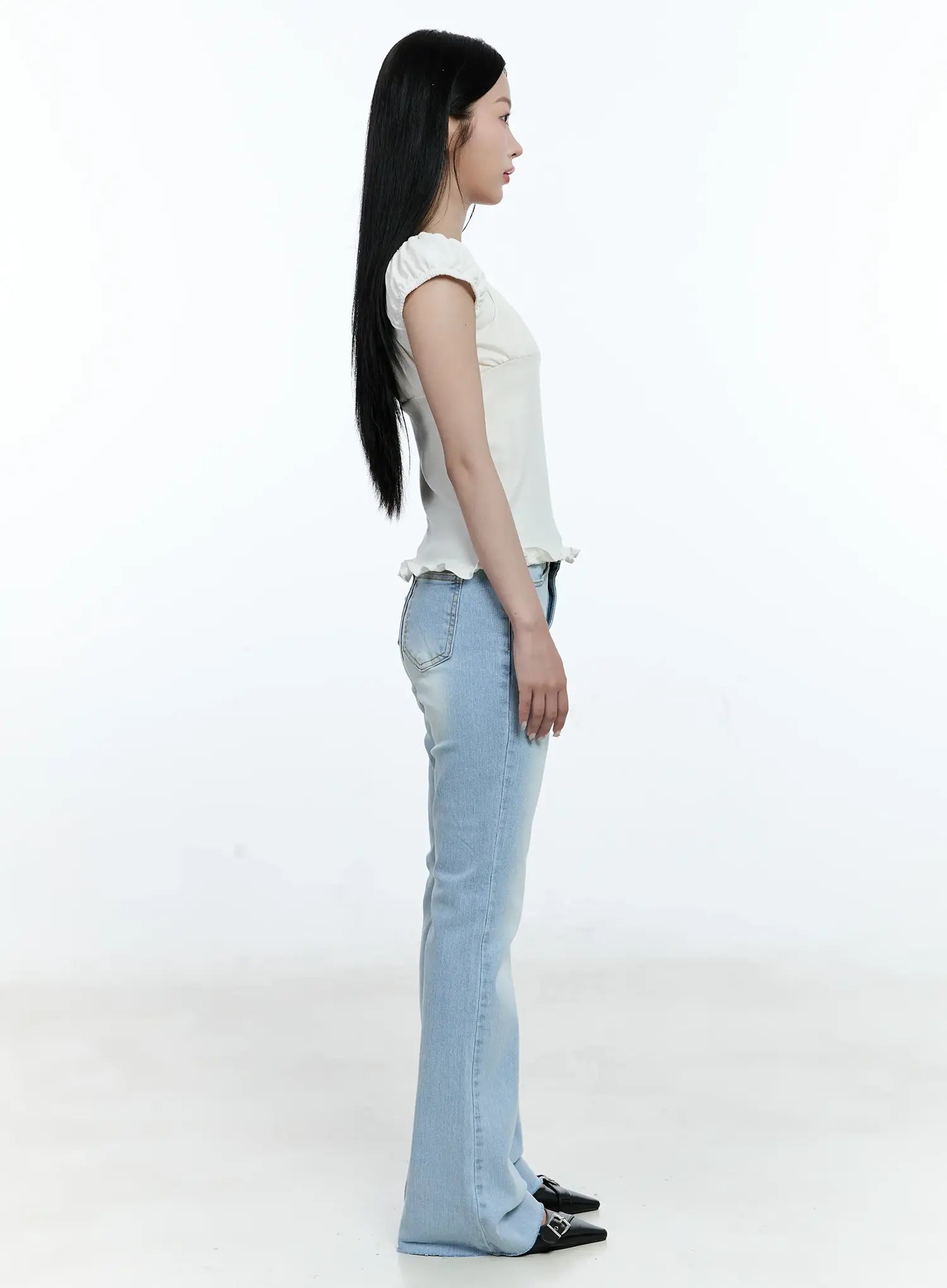Soo Washed Flare Denim Jeans CG513