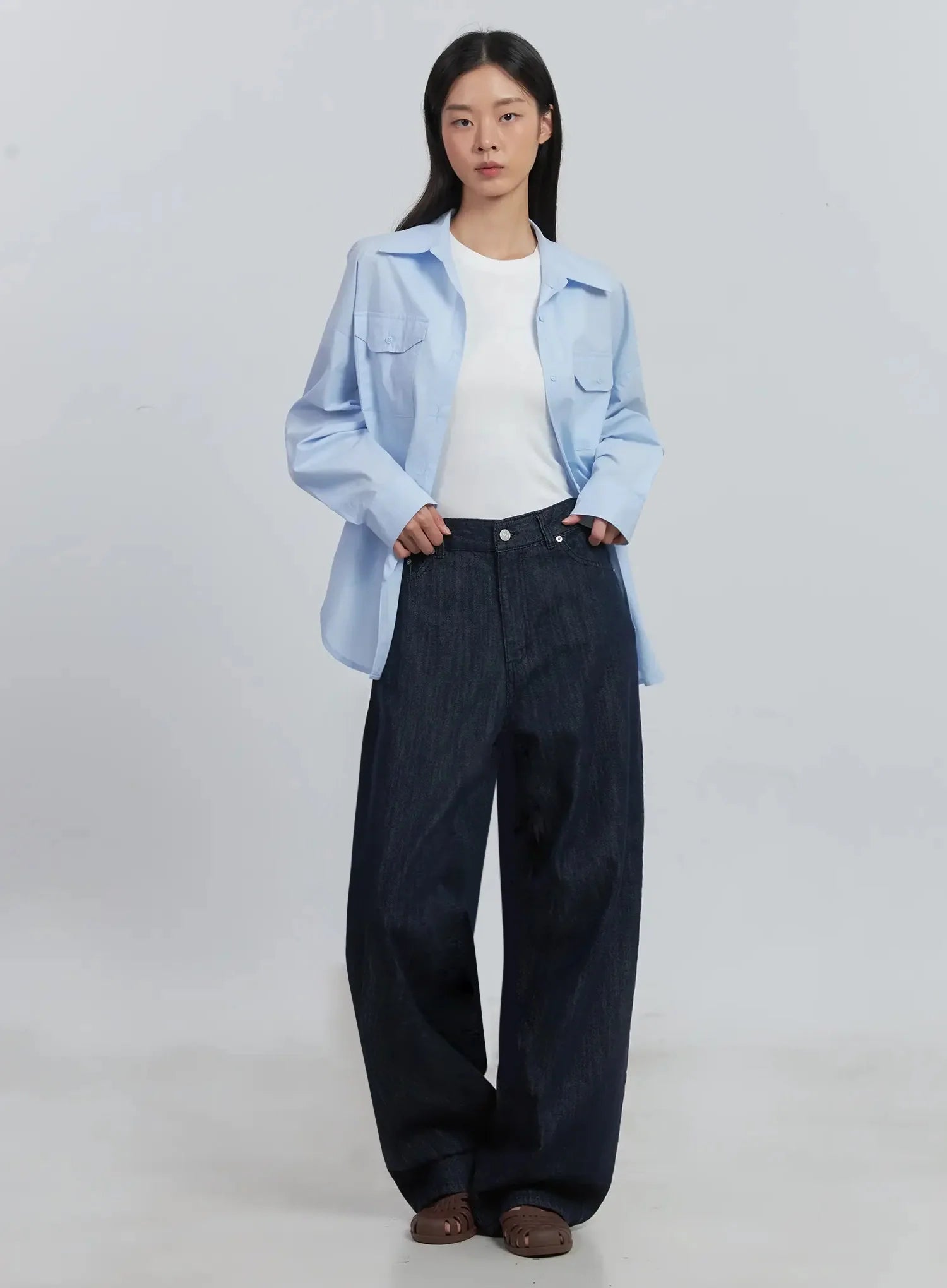 Collared Button-Up Shirt IU512