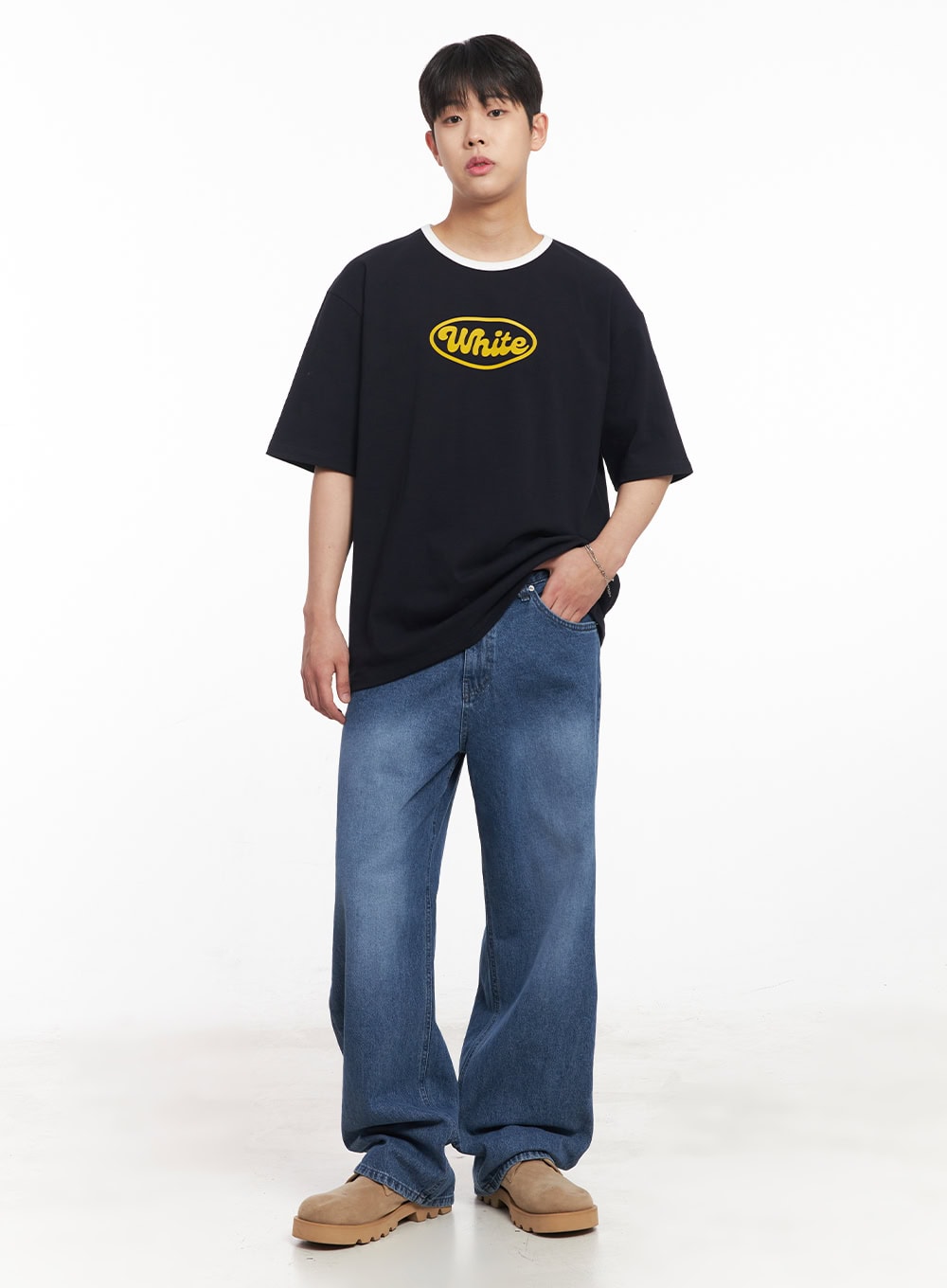 Men's Three-Tone Graphic T-Shirt IA529