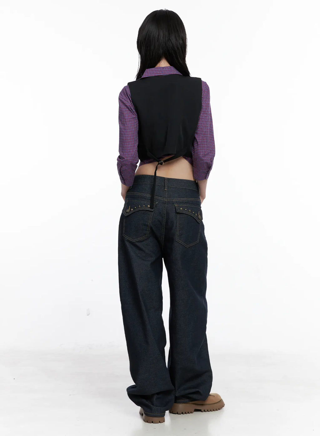 Yujin Studded Baggy Jeans CS512