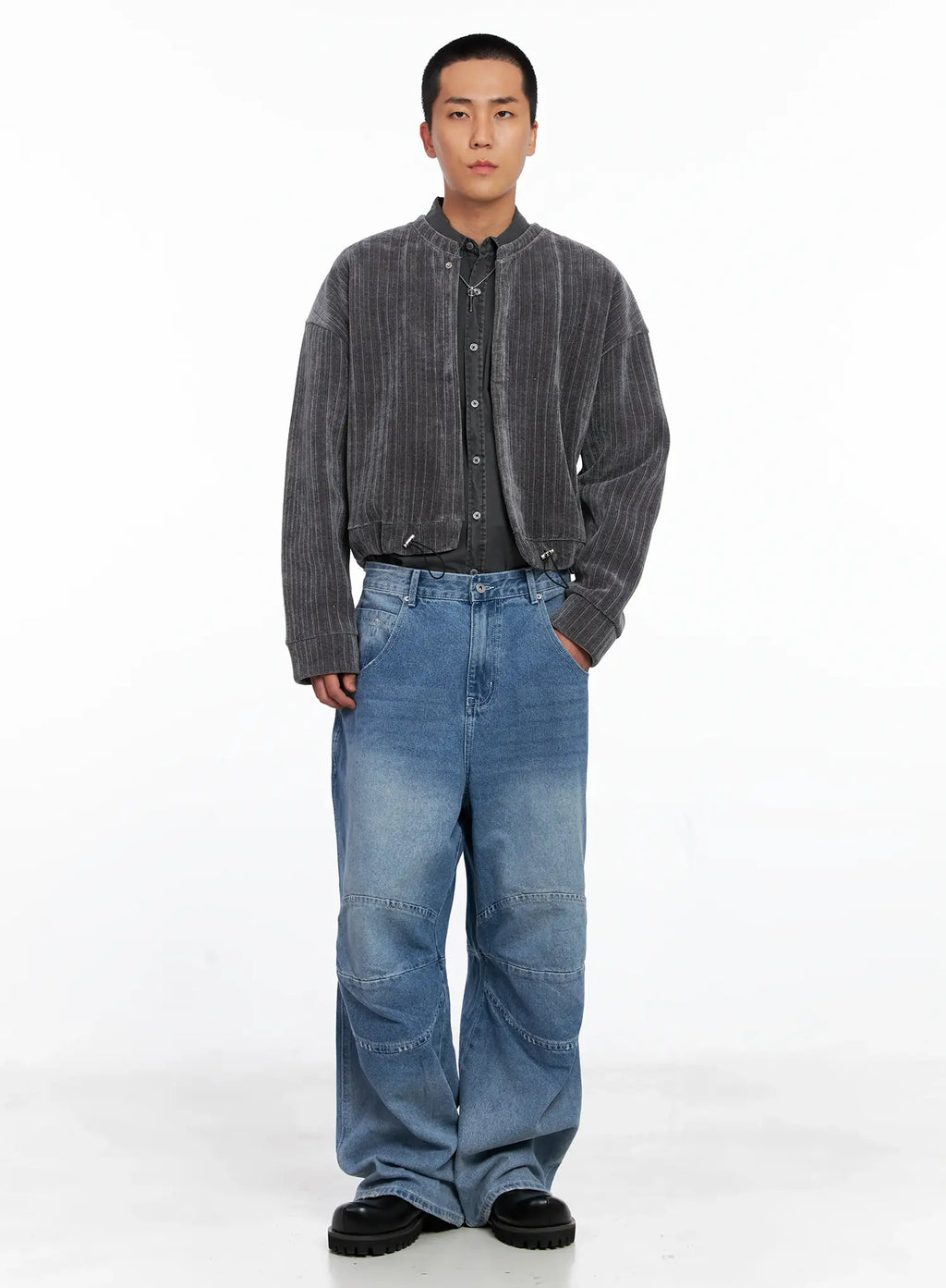 Men's Velvet Crop Jacket IS510