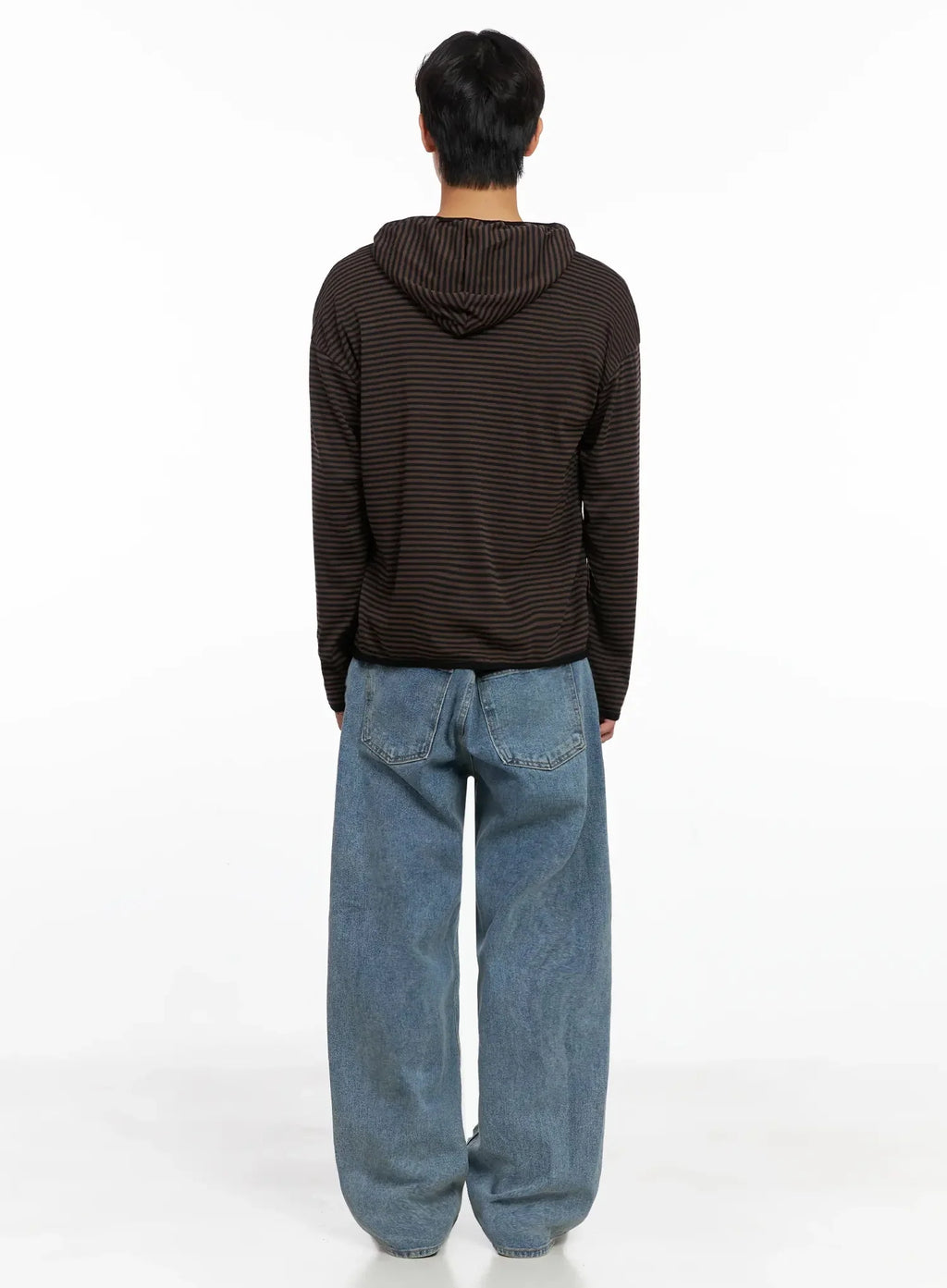 Men's Striped Hooded Long Sleeve IO517