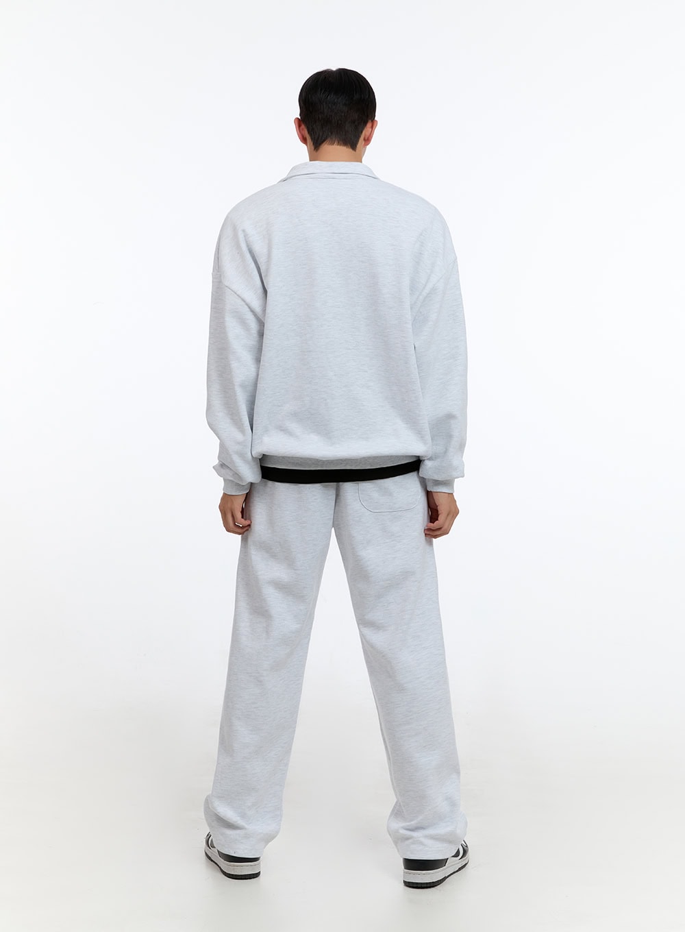 Men's  Banded Cotton Solid Sweatpants (White) IS412