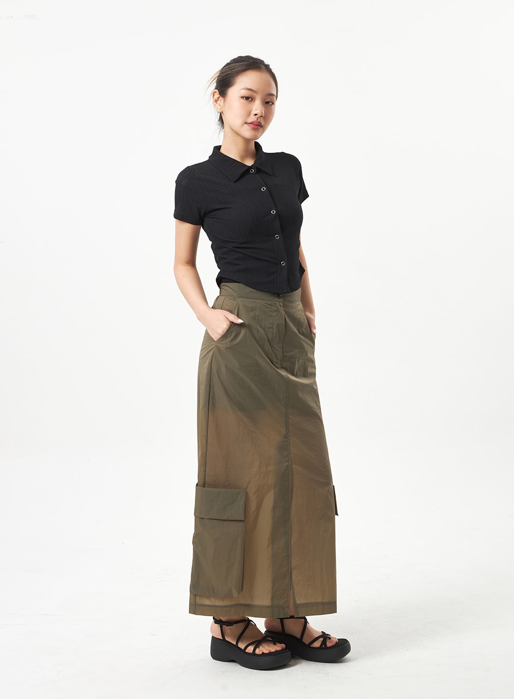 Snap Button Tee CA319