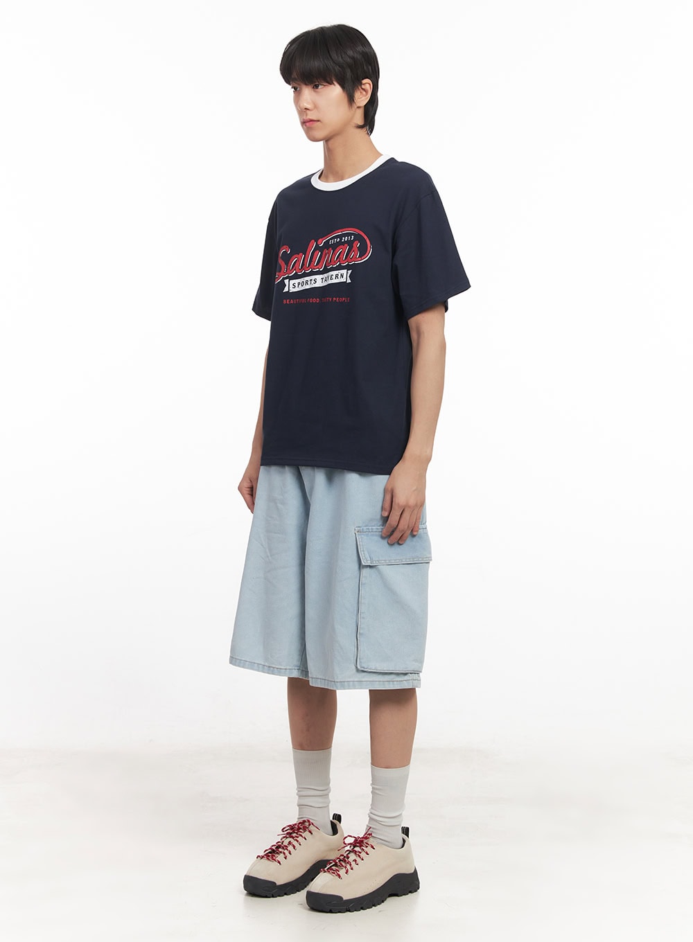 Men's Graphic Two-Tone T-Shirt IA511