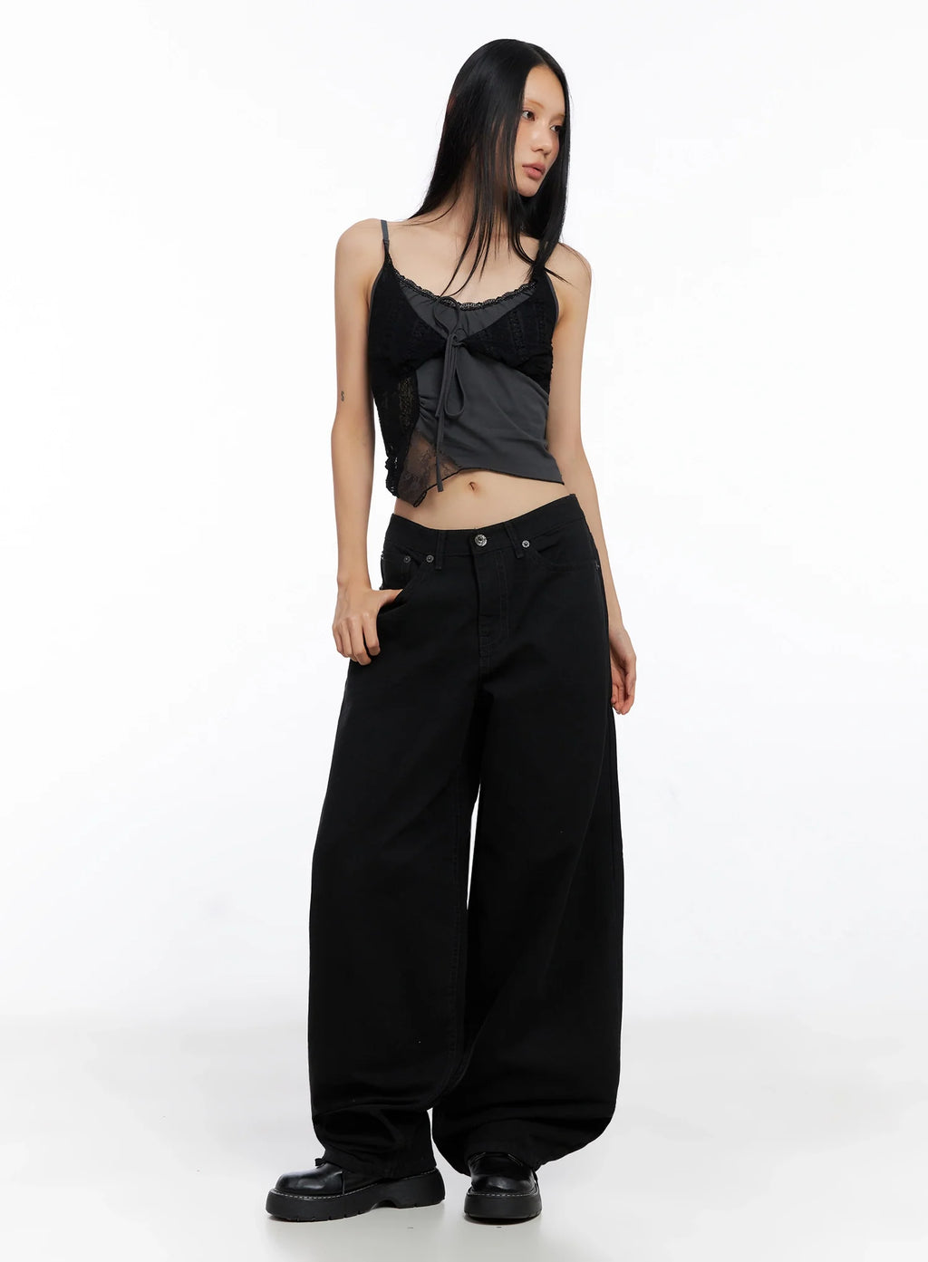 Two-Tone Lace Tank Top CO516