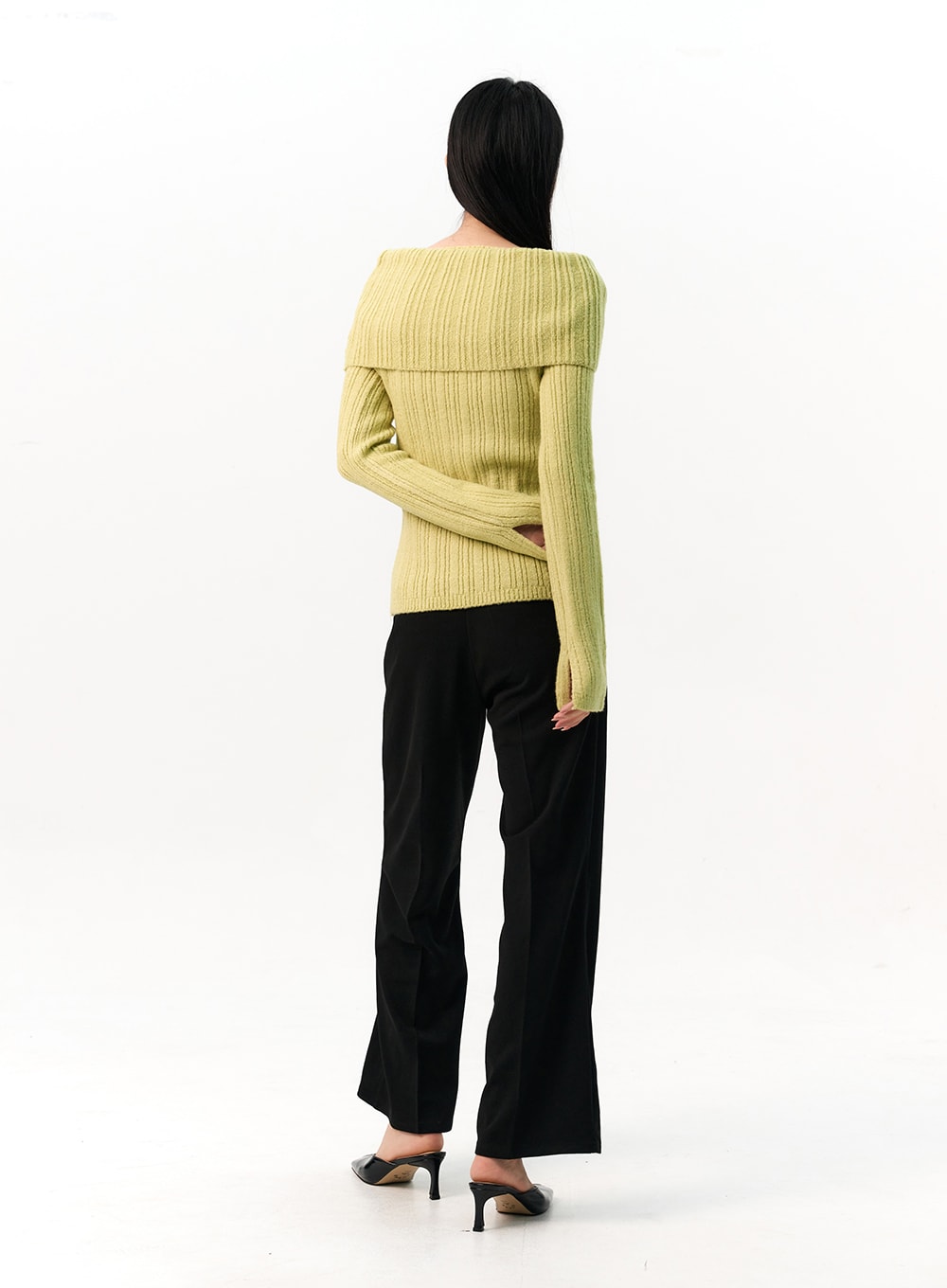 Off-Shoulder Rib Sweater IO320
