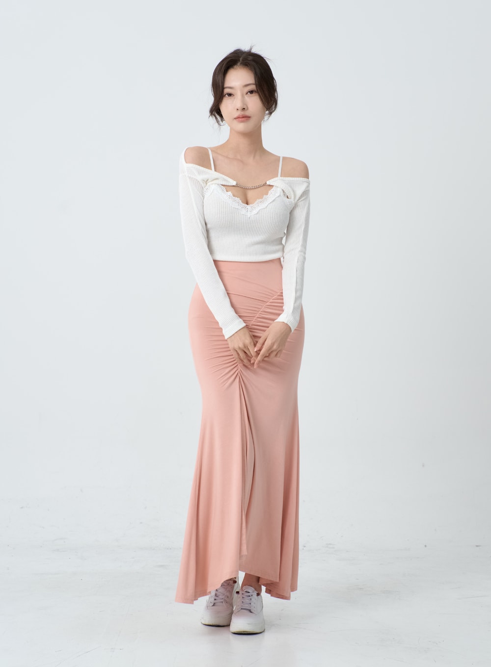 Off-Shoulder Knit Bolero Cardigan IO26