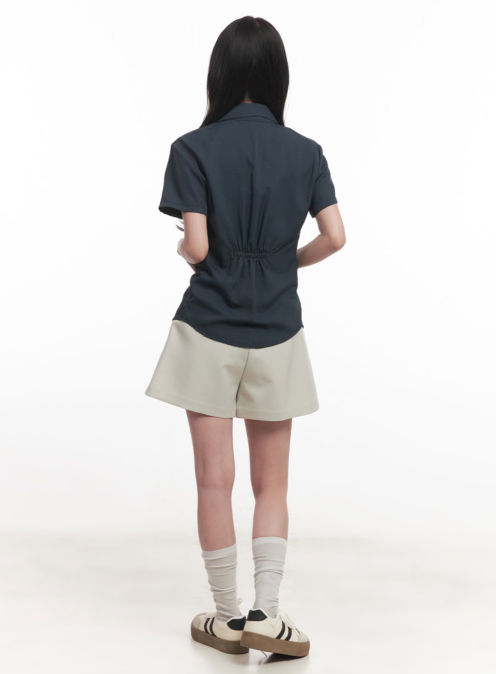 Wide-Fit Pintuck Shorts CA510