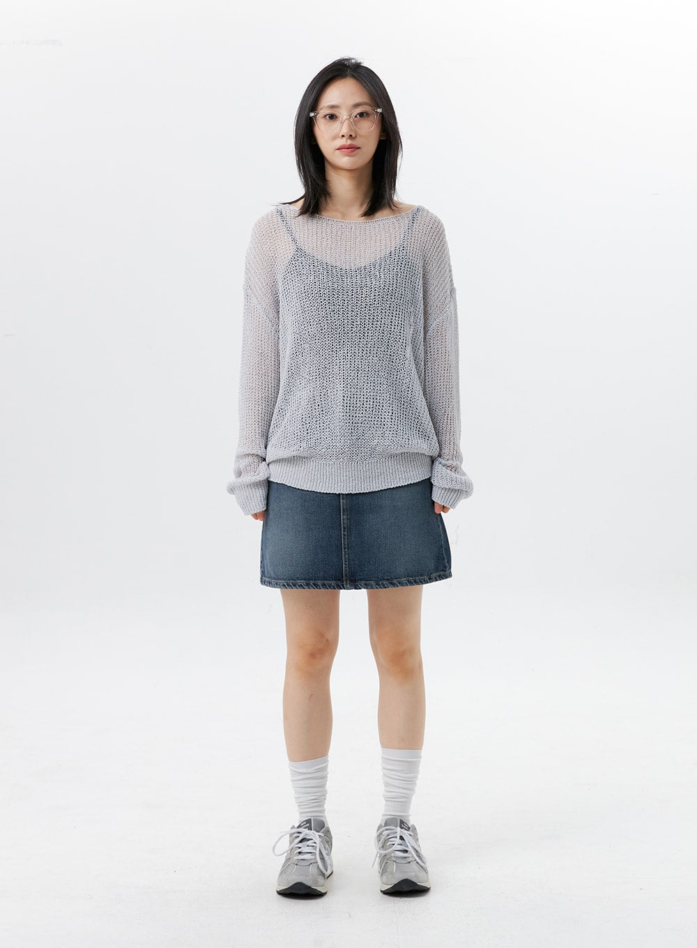 Oversized Mesh Sweater OL328
