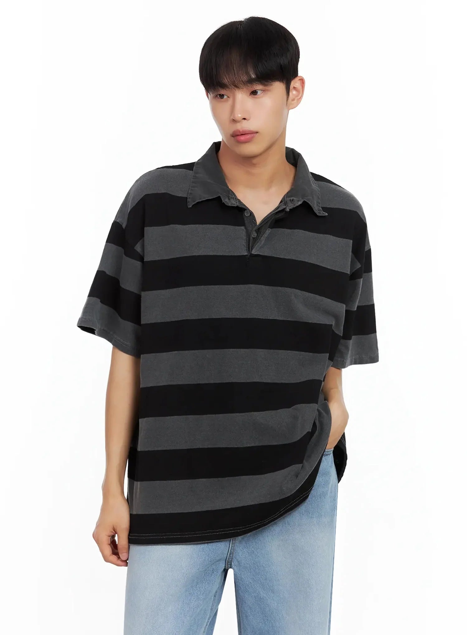 Men's Striped Polo Shirt IL516