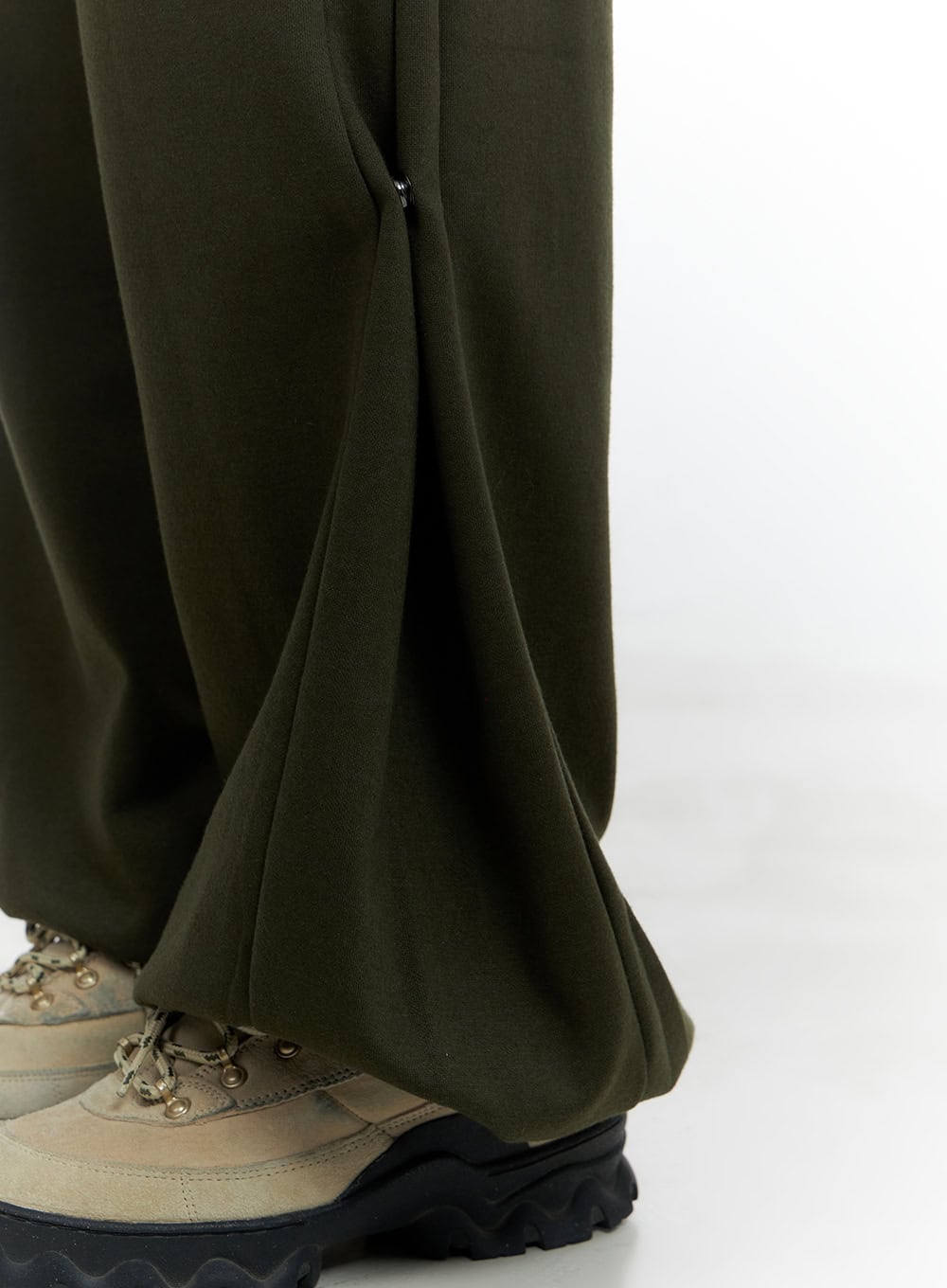 Side-Buttoned Wide-Leg Sweatpants CS424