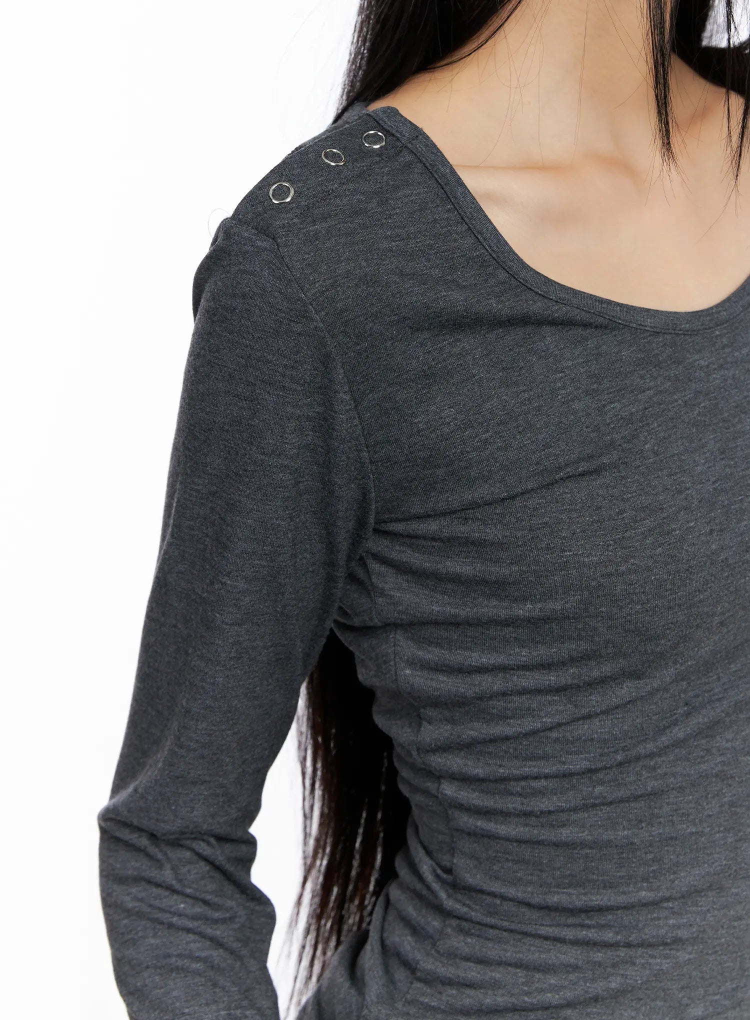 Shoulder Snap Detail Long Sleeve CS509