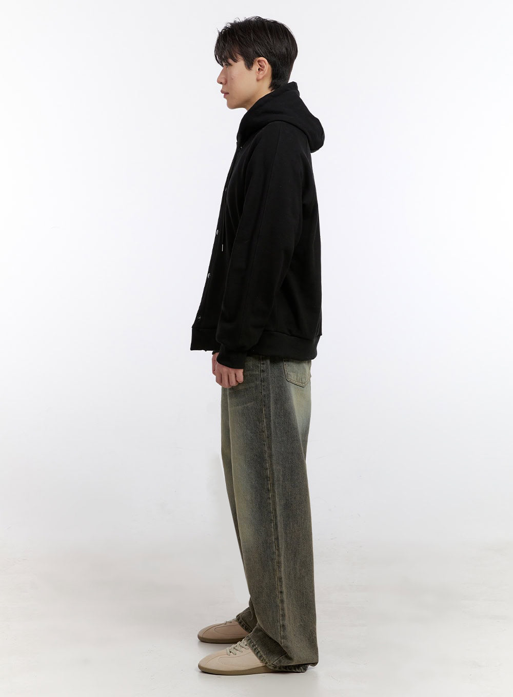 Men's Urban Buttoned Hooded Jacket IF528