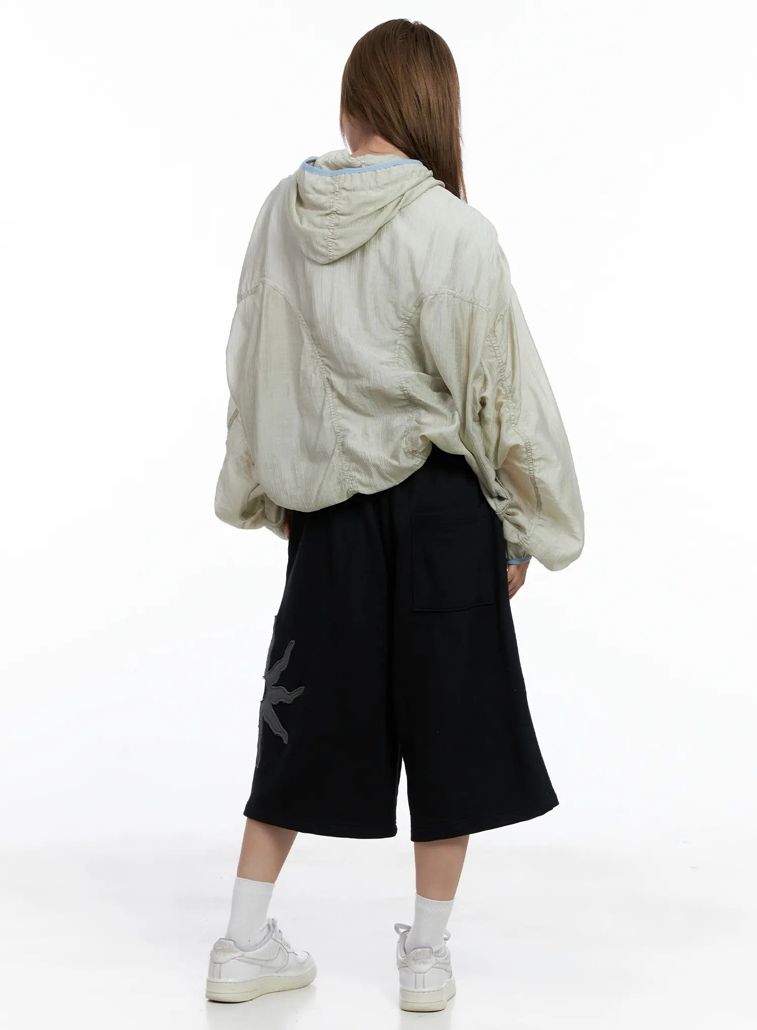 Oversized Ruched Windbreaker CL511