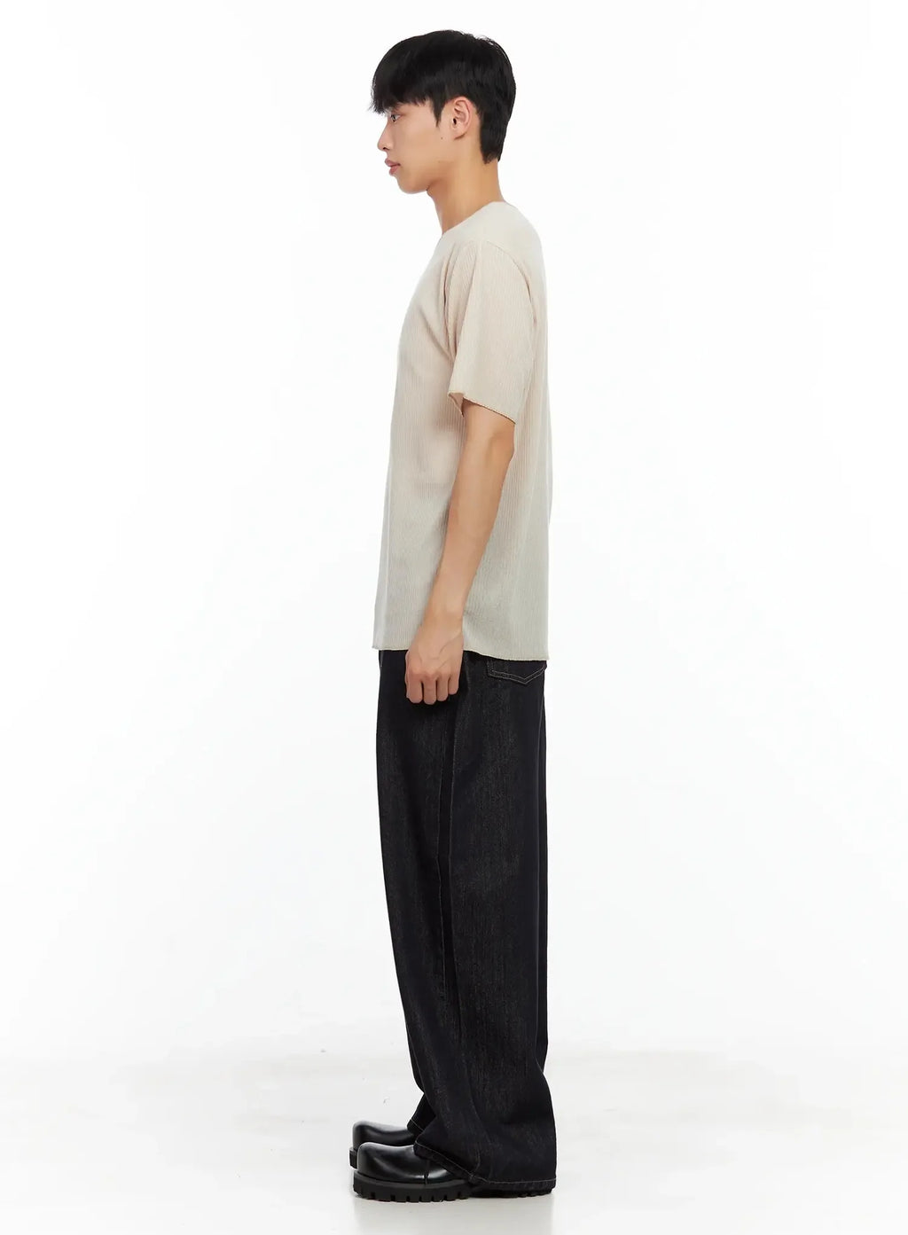 Men's Dark Denim Baggy Jeans IL516