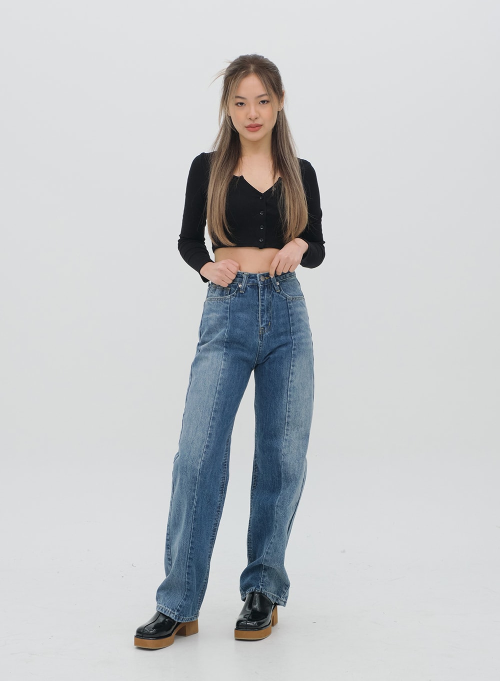 Colorblock Two Tone pants F28