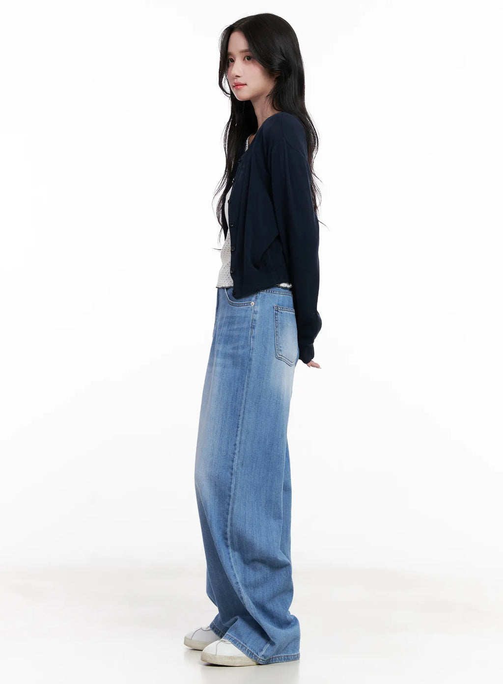Jungeun Wide-Leg Summer Denim Jeans CL516
