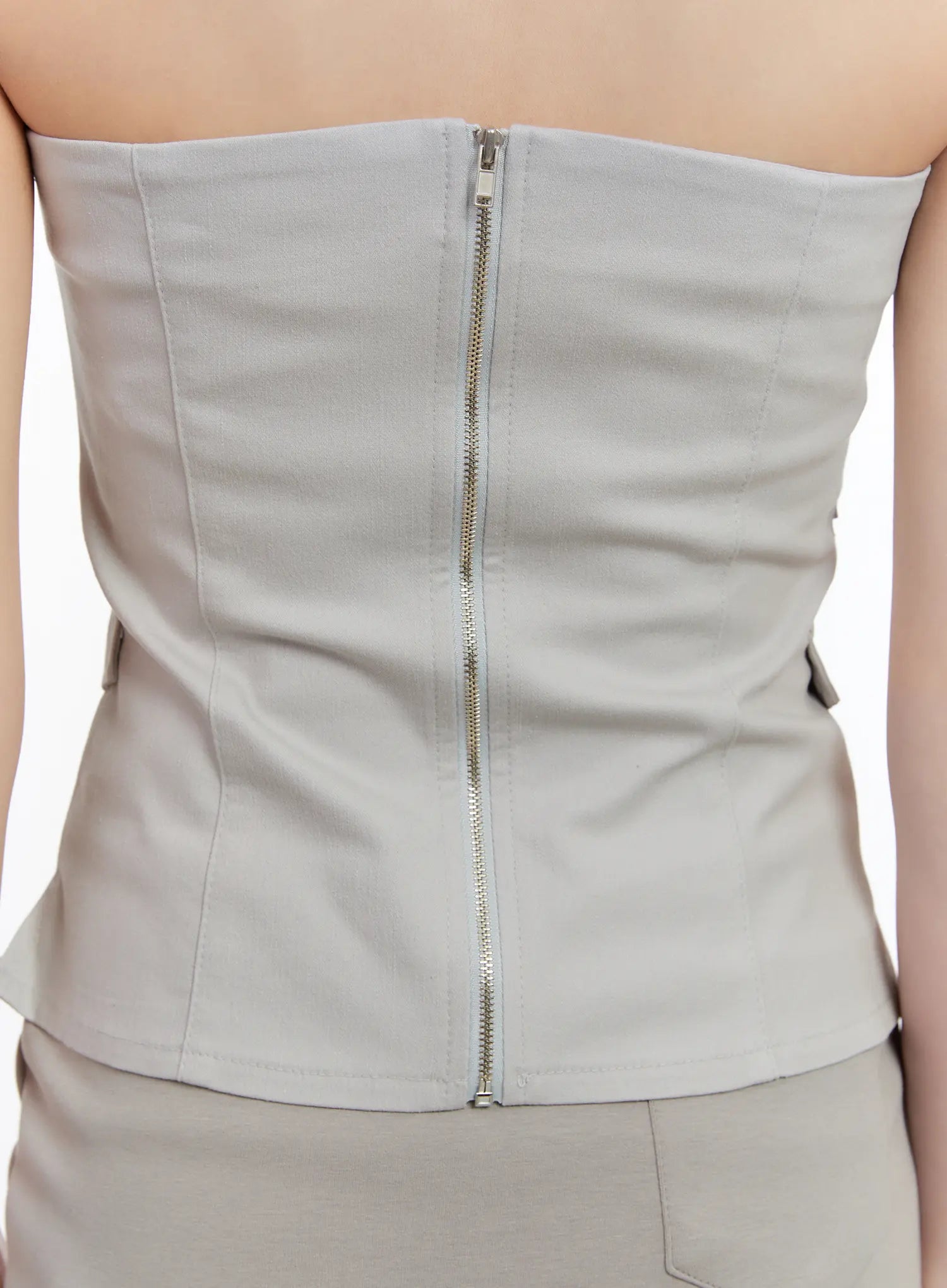 Lace-Up Strapless Corset Top CL507