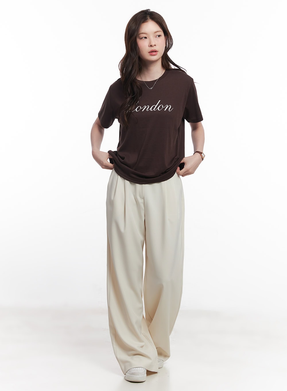 Elegant Pintuck Wide-Fit Trousers CY519