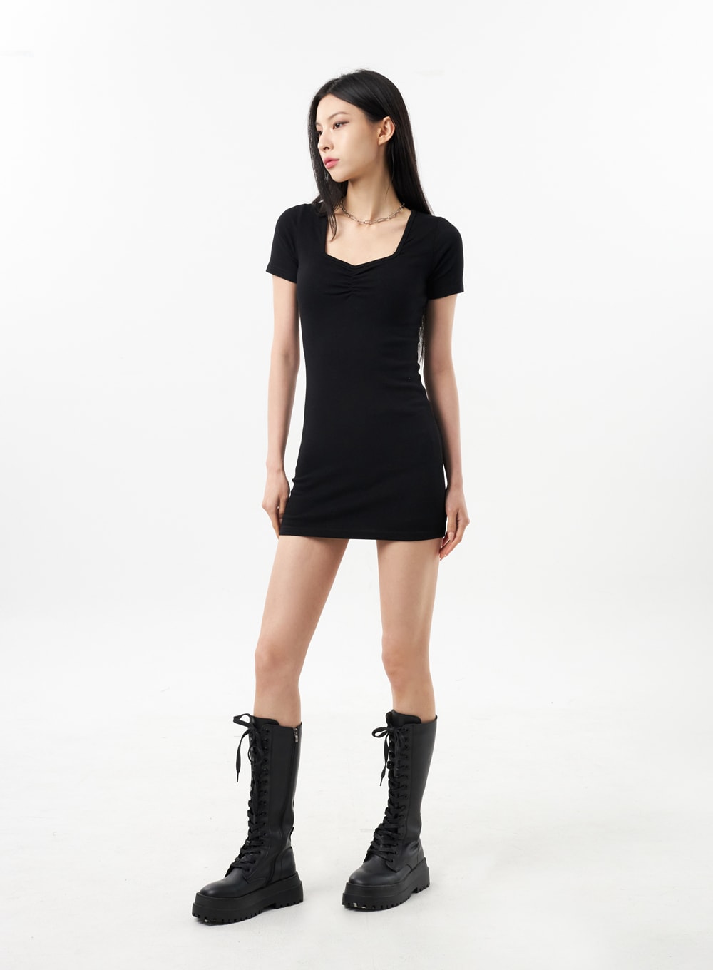 Short Sleeve Mini Dress CU309