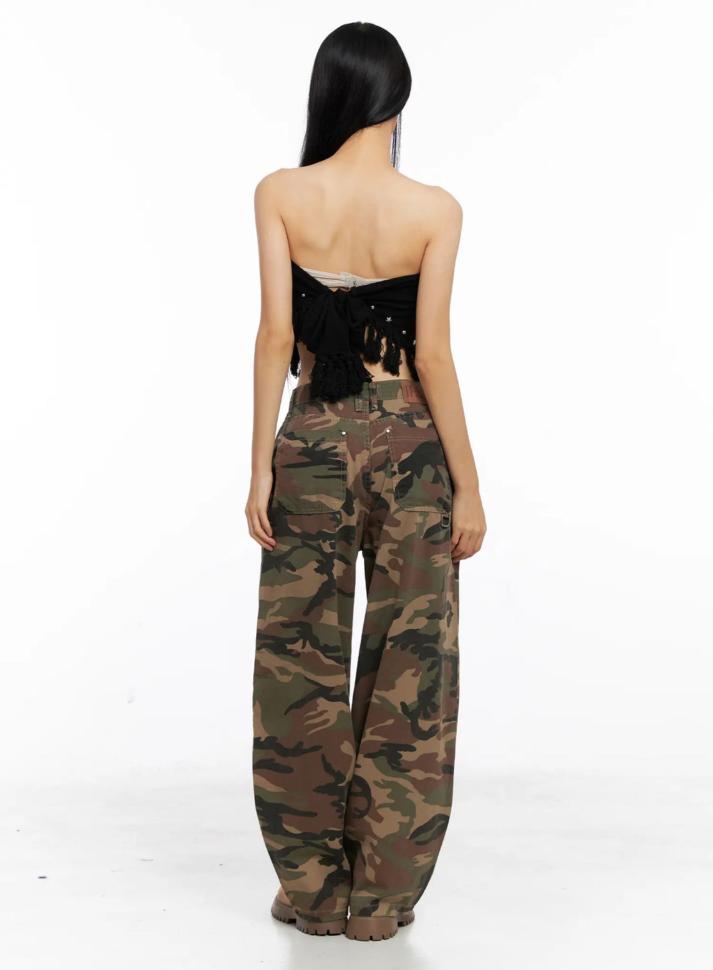 Western Fringe Scarf Strapless Top CS511