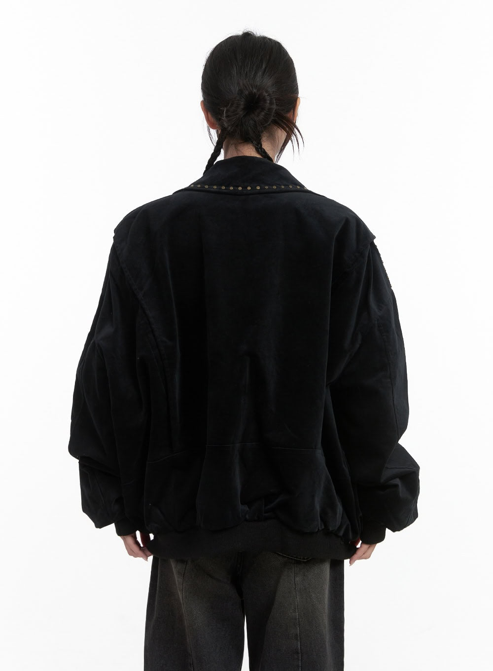 Studded Oversize Collar Jacket CO402